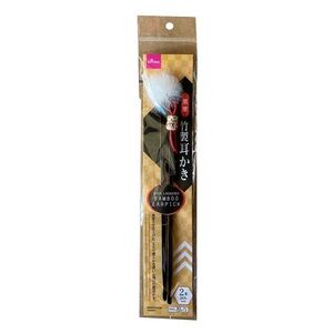 DAISO Black Lacquered Bamboo Ear Pick 2 pcs set Traditional Japan Daruma Cleaner